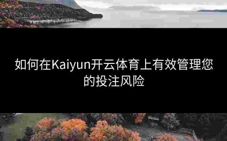 如何在Kaiyun开云体育上有效管理您的投注风险